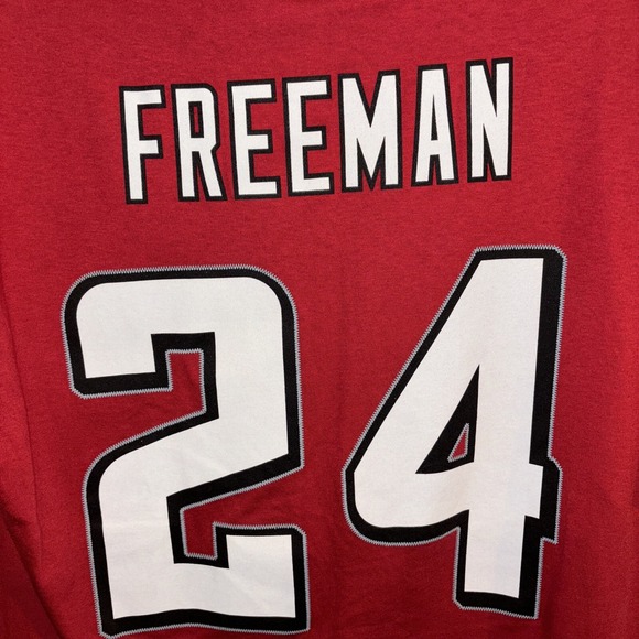 Nike Nfl Atlanta Falcons Devonta Freeman #24 Red Super Bowl Tee Sz XL * Read* - Picture 7 of 13